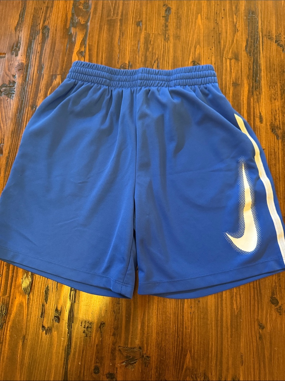 Nike Kids Royal Blue Athletic Shorts with White Swoosh